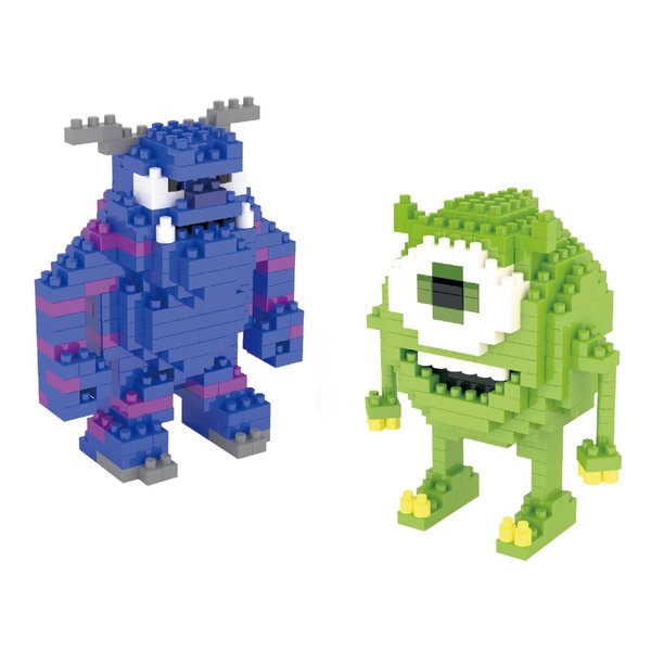 EBTY DREAMS Inc. - Set of 2 Monster Sulley, Mike Educational DIY Model Mini Building Blocks v1