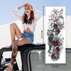 CUTELIILI Full Arm Temporary Tattoo Sleeve for Women 8 Sheets, Flora Tattoos Temporary, Fake Tattoos That Look Real