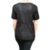 CHARLENE Ivy Mesh-Back Jacket with Personalized Logo and Name Embroidery for Stylist Barber Groomer Nail Art Make-up Artist (XS, Black)