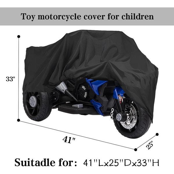 Kids Motorcycle Cover - Waterproof Oxford Fabric Toddler Motorcycle Cover, All Weather Protection Universal Children's Electric Motorcycle Cover