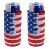 Kolder Patriotic American USA Can Bottle Coolers Neoprene Sleeve Beverage Huggie Holders … (USA Flag - Slim Can Holder 2-Pack)
