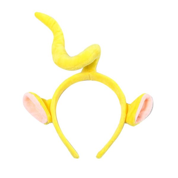 PHQOORYTH Womens Headbands Ears Fashion Headwear Yellow Hairband Hair Costume Accessories for Adult Halloween Cosplay Party Decorations