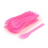 20PCS Facial Mask Spoon-Plastic Disposable Mini Cosmetic Spatula Scoop Face Mask DIY Accessories (Pink)