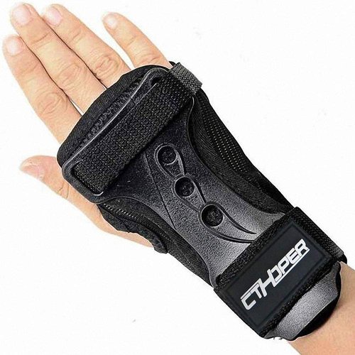 CTHOPER Skiing Wrist Guard Gloves Roller Skating Wrist Palms Protective Gear Adjustable Gauntlets Wrist Support for Snowboarding, Skateboard, Skating, Skiing (L)