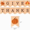Konsait Give Thanks Hanging Banner Thanksgiving Party Pennant Bunting Garland Give Thanks Bunting Maple Leaf Banner Paper for Happy Thanksgiving Day Celebration Home Decoration Party Favors