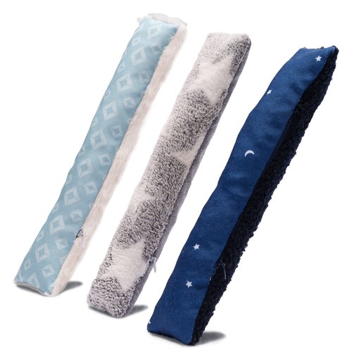 Furhaven 3-Pack Catnip Plush Cat Kicker Toy - Catnip Bags Included - Durable & Washable - Space Print, Set of 3