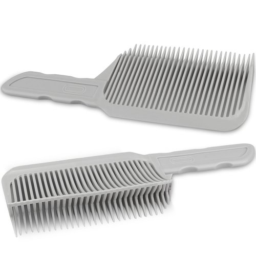 FOWSRHRG Fade Combs - 2PCS Barber Gradient Positioning Combs, Flat/Curved Push Edge for Blending Fades, Hair Cutting Guide Tools for Home & Salon Use