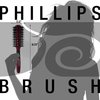 Phillips Brush Mini Monster Vent 5 Poly-Tipped Professional Hair Brush (2.25” Diameter Barrel) - Vented Blowout Hairbrush with Nylon Reinforced Boar Hair Bristles, Beech Wood Handle with Rubber Grip