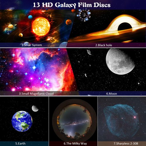 Star Projector,13 in 1 Planetarium Galaxy Projector,Astronaut Projector for Bedroom,Starry Night Light Projector with Solar System Constellation Moon for Kids,Home Theater,Ceiling,Living Room Decor