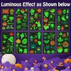 Glow in Dark Halloween Party Favors for Kids, Halloween Tattoos for Kids, Fake Tattoos Halloween Face Stickers Halloween Birthday Party Supplies Decorations Games Halloween Egg Hunt
