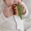 DICHA Wooden Baby Rattle-Crochet Baby Rattle- Infant Rattle Sensory Development Wooden Toys Set-Includes Beech Wooden Teething Ring- Baby Teether for Star Wars Fans The Baby Child