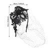 Aster 1920s Fascinator Mesh Veil Black Headband Bridal Wedding Tea Party Fascinator Veil for Woman Girl