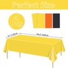 PIXHOTUL Construction Party Tablecloths, Plastic Disposable Black Yellow Orange Tablecloth Rectangle Tablecovers for Boy Kids Construction Theme Birthday Excavator Party Supplies Table Decor (4)