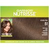 Garnier Nutrisse Nourishing Hair Color Creme, 51 Medium Ash Brown (Cool Tea) (Packaging May Vary)