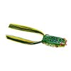 BOOYAH Poppin' Pad Crasher Topwater Bass Fishing Hollow Body Frog Lure with Weedless Hooks, Leopard Frog