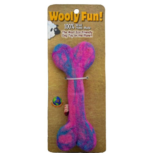 One Pet Planet Wool Dog Toy, 6.5-Inch, Magenta