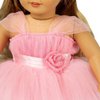 HWD Girls Doll Clothes and Accessories, Princess Costume, Wedding Dress, Party Gown Dress for 18 inch Dolls (Pink)
