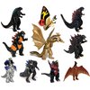 TwCare Set of 10 Godzilla Toys, Movable Joint Action Figures, King of The Monsters vs Kong Mini Dinosaur Mothra Imago Burning Heisei Mecha Ghidorah Playsets Kids Birthday Cake Toppers Pack