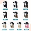 Hairro Cap with Hair Attached For Women Wig Hat with Hair Short Bob style Synthetic Wavy Curly Adjustable Highlight Balayage Ball Cap Wiggy Hair Extensions 8" 180g #10P22T