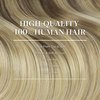 GOO GOO Clip in Hair Extensions Real Human Hair, 16inch 120g 7Pcs, 4/18 Balayage Chocolate Brown Highlighted Dirty Blonde, Remy Human Hair Extensions Clip ins for Women, Natural Human Hair