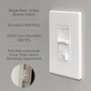 Maxxima LED Slide Dimmer Switch - 3-Way/Single Pole Decorative Electrical Light Switch, 600 Watt Max, LED Compatible On/Off Switch, Screwless Wall Plate Cover Included