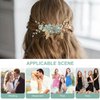 Beaupretty Bridal Hair Pieces Wedding Hair Comb, Pearl Crystal Decor Clip Pin Rhinestone Flower Wedding Hair Accessories for Bride Bridesmaid, Green