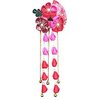 CRB Fashion Womens Girls Kimono Traditional Tsumami Kanzashi Outfit Wedding Japanese Asian Yukata Hair Tie Flower Floral Fan Barrette Clip (Red)