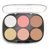 Bissú 6 colors Makeup Palette (4grms each color) includes 2 highlighters, 2 Bronzers, 2 Blushes (La Mera Mera)