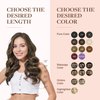 GOO GOO Clip in Hair Extensions Real Human Hair, Remy Human Hair Extensions Clip ins for Women, Natural Human Hair, 14inch 120g 7Pcs, 4/26/4 Balayage Chocolate Brown to Honey Blonde