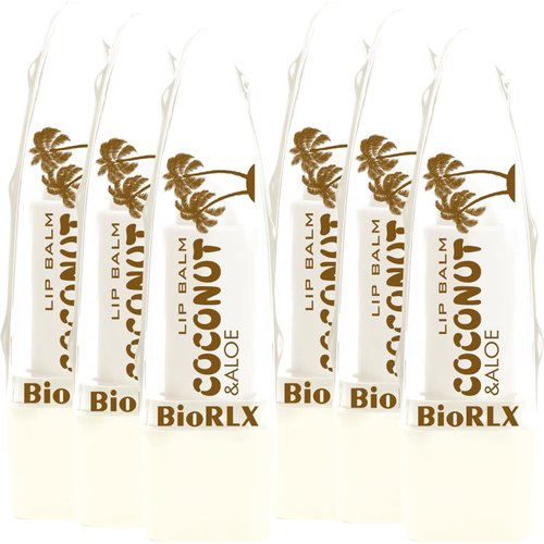 BioRLX Coconut with Aloe Vera Lip Balm (Six Lip Balms)