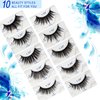 DUOERLA Magnetic Lashes with Eyeliner and Applicator, 10 Pairs Reusable Magnetic Eyelashes Kit and 4 Tubes of Waterproof Magnetic Eyeliner, [Upgraded] 3D Natural Look, Strong Hold,Easy to Apply