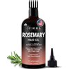 Rosemary Oil for Hair Growth with Castor, Jojoba, and Biotin, Natural Hair Strengthening Serum, Scalp and Beard Oil, Aceite De Romero Para El Cabello