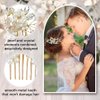 inSowni 17 Pieces Gold Metal Rhinestone Pearl Wedding Bridal Hair Side Comb Slides+U-shaped Flower Hair Pins+Pearl Twist Spiral Hairpins for Brides Bridesmaids Women Girls