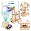 Poraxy 4 in 1 STEM Kits for Kids Age 8-10, Science STEM Projects for Kids 8-12, 3D Puzzles, Educational Craft Building Toys 8-13, Christmas Birthday Gifts for Girls Boys 6 7 8 9 10 11 12 13 Year Old