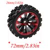 HIRCQOO 10-Spoke 12mm Hex Hub Wheel Rims & Rubber Tires Compatible with HSP Tamiya HPI Kyosho 1/10 1/12 On-Road Touring Car,WLtoys 1/14 144001 Traxxas 1/16 Slash 1/18 A959B RC Buggy