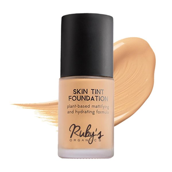 RUBY'S ORGANICS Liquid Foundation | Waterproof Full Coverage Long Lasting | Matte & Poreless, Full Coverage Blendable Normal to Oily Skin | Paraben and Synthetic Free| Shade LM 01.8, 30ml