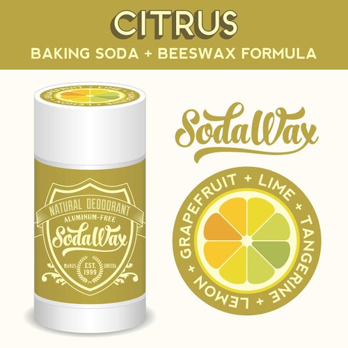 SodaWax™ Natural Deodorant CITRUS (3.3oz/93g) Any 3 Items SHIP FREE