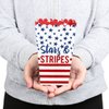 Big Dot of Happiness Stars and Stripes - Memorial Day, 4th of July and Labor Day USA Patriotic Party Favor Popcorn Treat Boxes - Set of 12