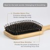 BESTOOL Hair Brush, Boar & Nylon Bristle Brush for All (Women, Men, Kids) Wet/Dry Hair, Massaging Detangling, Enhance Shine & Health (Square, Black)