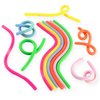 Super Z Outlet Stretchy Jelly String Noodles Thin Rubber Fidget Sensory Toys Set (9.5" to 5 Feet) Calming Relaxing Children Birthday Party Favors and Prizes (24 Pack)