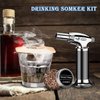 Cocktail Smoker Kit with Torch,Old Fashioned Smoker Kit with 6 Flavour Wood Chips and 4 Ice Cube Whiskey Stone for Bar Lovers,Father,Husband gift (Butane Not Included)