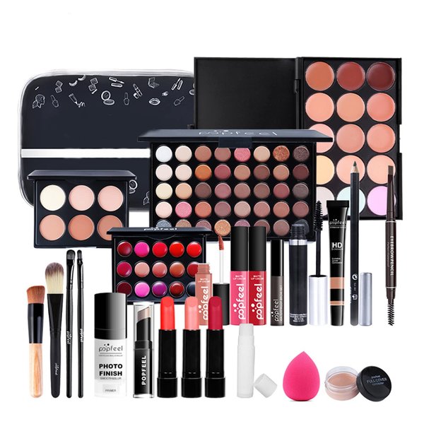 Luckyforever All in One Kit Makeup Set - 24Pcs Makeup Kit for Women Full Kit with Eyeshadow Palette, Lip Gloss, Blush, Foundation, Essential Starter Makeup Set for Youth, Mother's Day Gift Set- #1