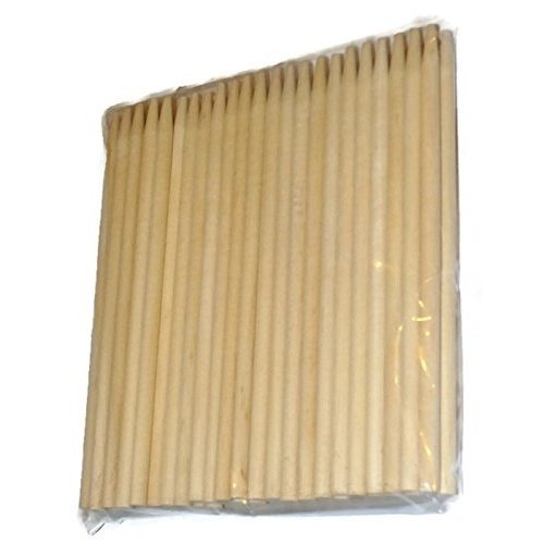 Candy Apple Sticks Wood Skewers Corn Dog Sticks SemiPointed 50ct 6" x 1/4"