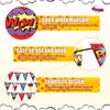 Breling Hero Birthday Party Banner Hero Birthday Party Decorations Hero Paper Pennant Banner Garland Decor for Kids Boys Birthday Party Supplies Baby Shower Wall Decoration(4 Pcs)