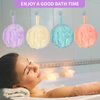 FARMOGA Bath Loofah Sponge Back Scrubber Shower Sponge Soft Mesh Exfoliator Pouf Shower Ball Bath Sponges for Women and Men Bath Accessories (4Pcs 50g Multi Colour)