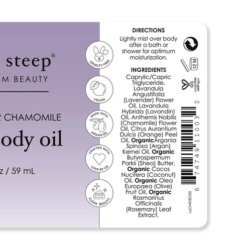 Deep Steep Dry Body Oil 2oz (Lavender Chamomile)