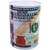 $100 Dollar Bill Piggy Bank 5 7/8" Tall Coin Saving Money Currency Benjamin Franklin Tin Can Banknote Jar (1 Pack, 8 1/2" X 6")