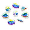 Dong ZHOU 75 Pieces DIY Nail Art Rhinestone Crystal AB Glass Rhinestone Nail Set Loose Beads Crystal Sewing On Stone Pointed Back Jewelry Rhinestone Gems Decorations for Nail Art Craft