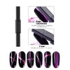JERCLITY 6 Pieces Cat Eye Magnet for Nails Double-Head Nail Magnetic Stick Multi-Function Magnet Square Cat Eye Strong Magnet Plate Cylindrical Nail Magnet Tools for Cat Eye Gel Polish Nail Art