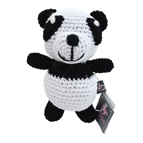 Dog Teeth Cleaning Cotton Crochet Squeaky Dog Toy for Small Dog - Panda